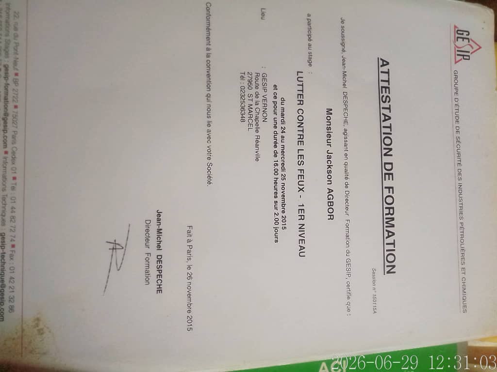 Certificate