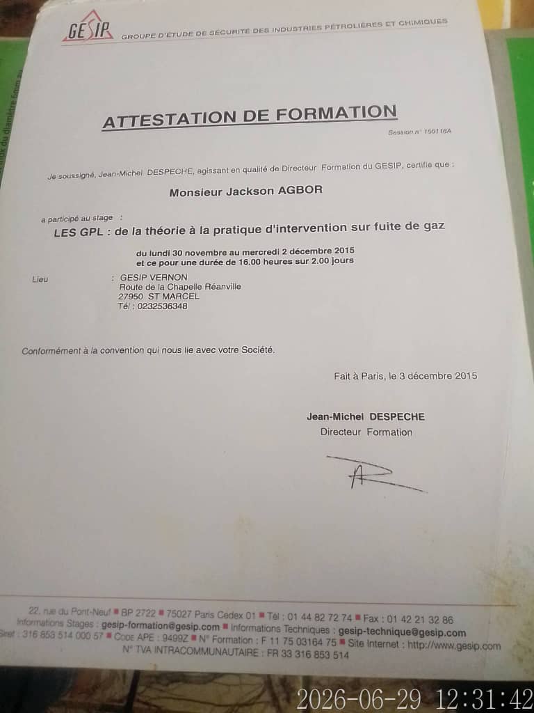 Certificate