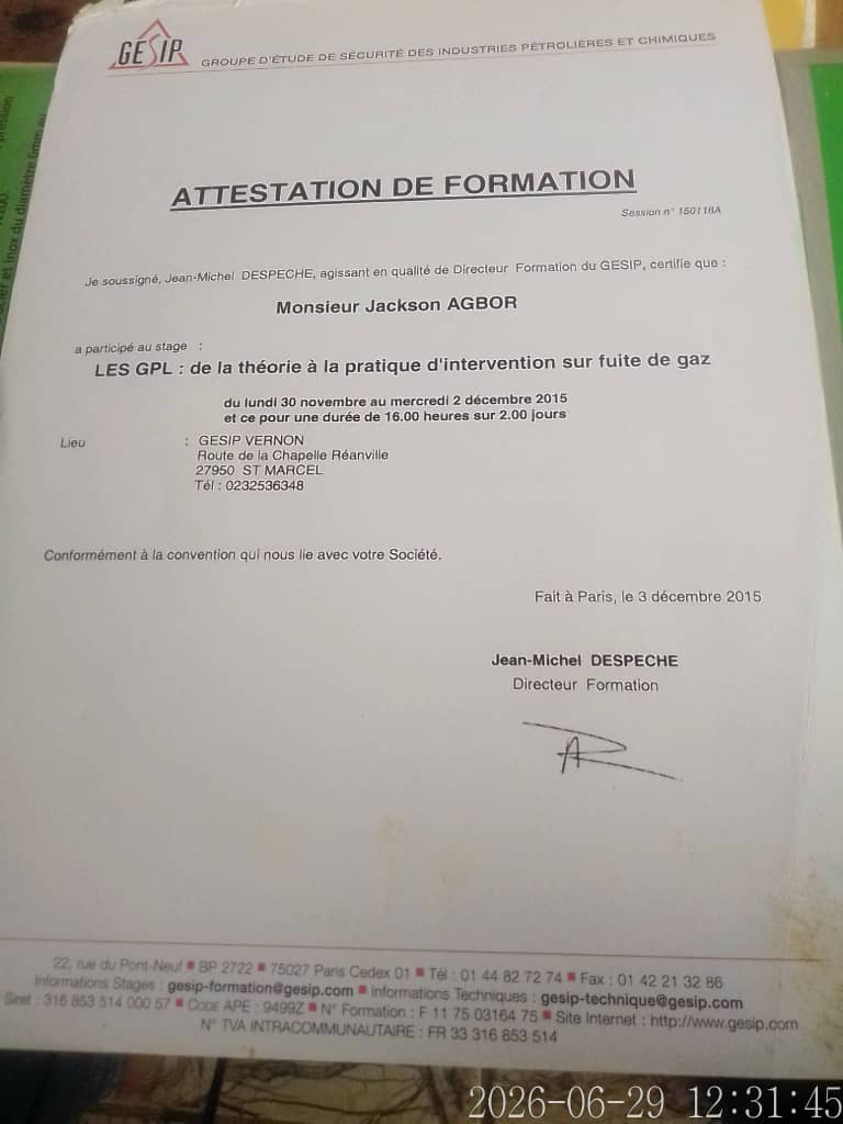 Certificate