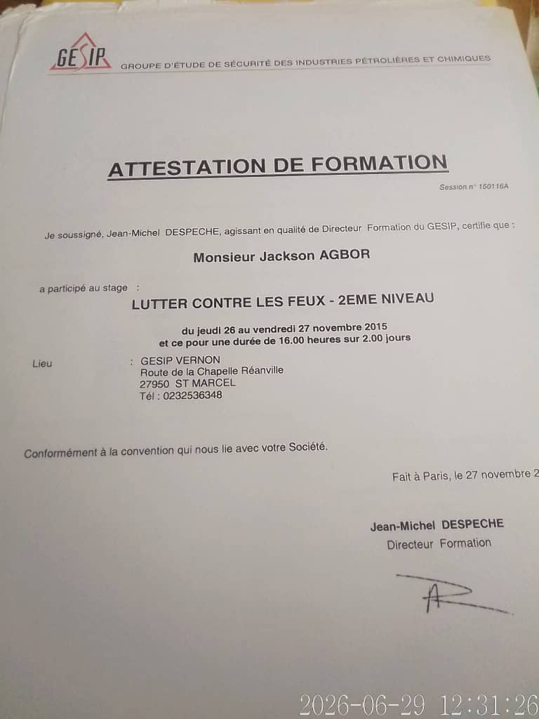 Certificate