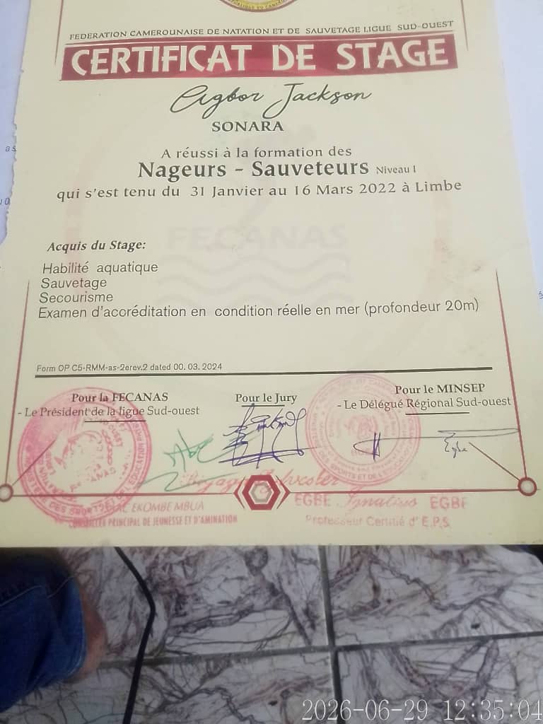 Certificate